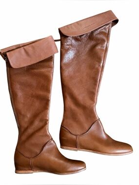 VIA SPIGA Cognac Brown Over-the-Knee Leather Boots 🤎
